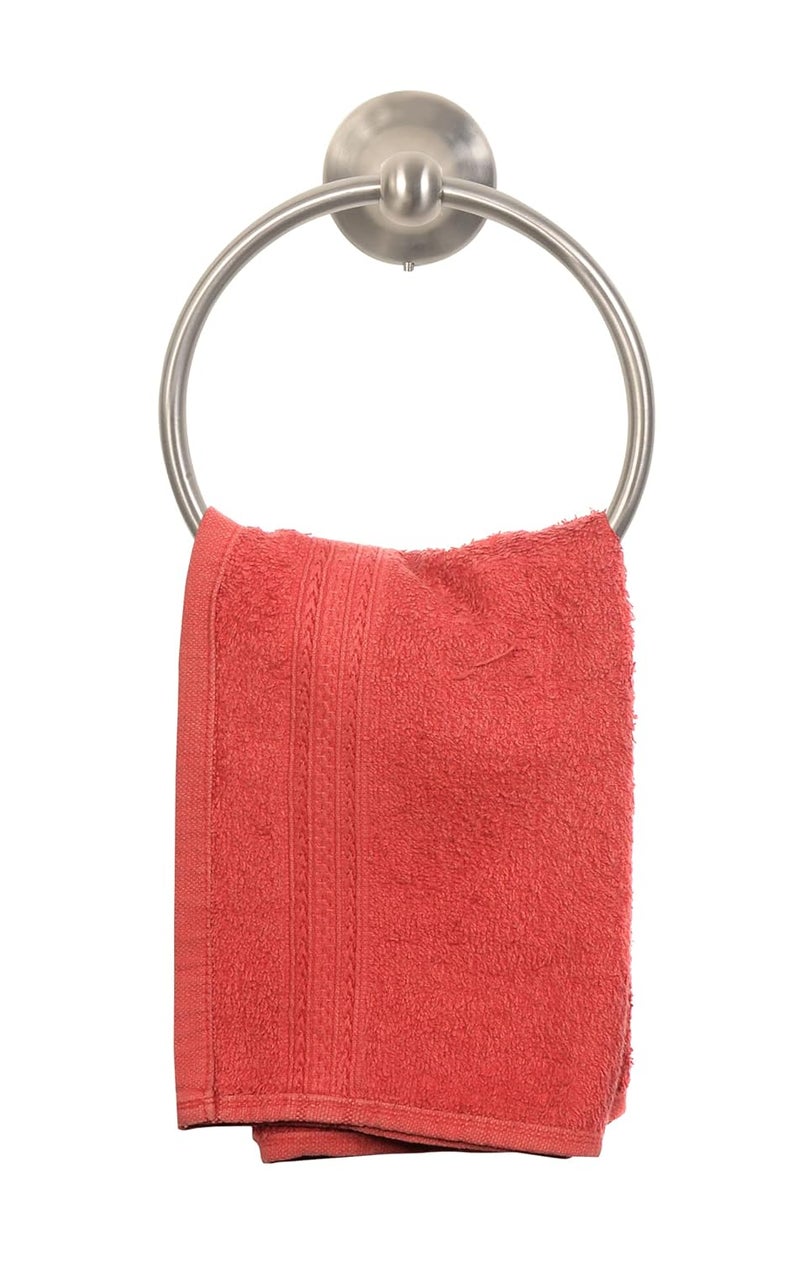 Vraj Vraj Vich Towel Ring Wash Basin Ring Napkin Ring Satin Nickel Finish  - Image 3