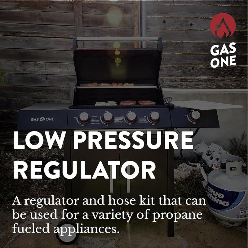 GasOne 2106-05 5 Ft Regulator for Fire Pit Grill Heater-Replacement Propane Hose, 5 feet - Image 2