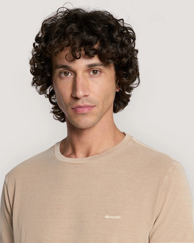 GANT  Gant Slim Sunfaded Ss Pique Tshirt for Men | Best Price UAE