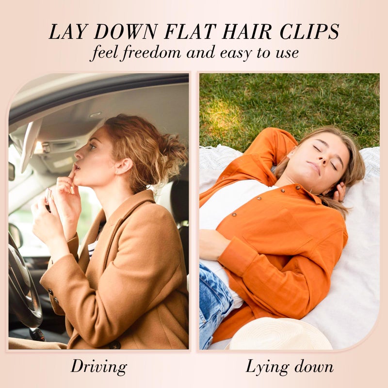 Obeoby 8 Pcs Flat Claw Clips for Women, Strong Hold French Flat Hair Clips for Thick Thin Hair Barrettes Accessories Round Large Medium (Tortoiseshell) - Image 5