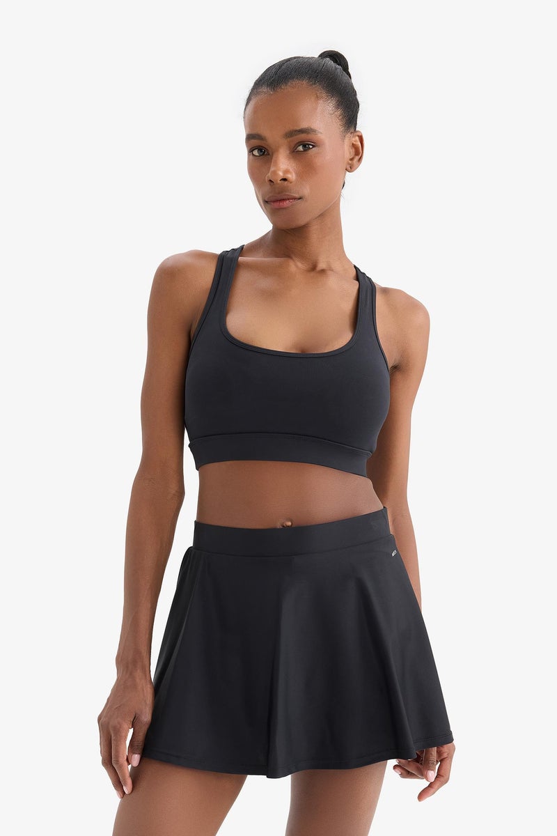 DeFacto Black Woman DeFactoFit Standard Fit Short Swim Skirt Casual - Image 4