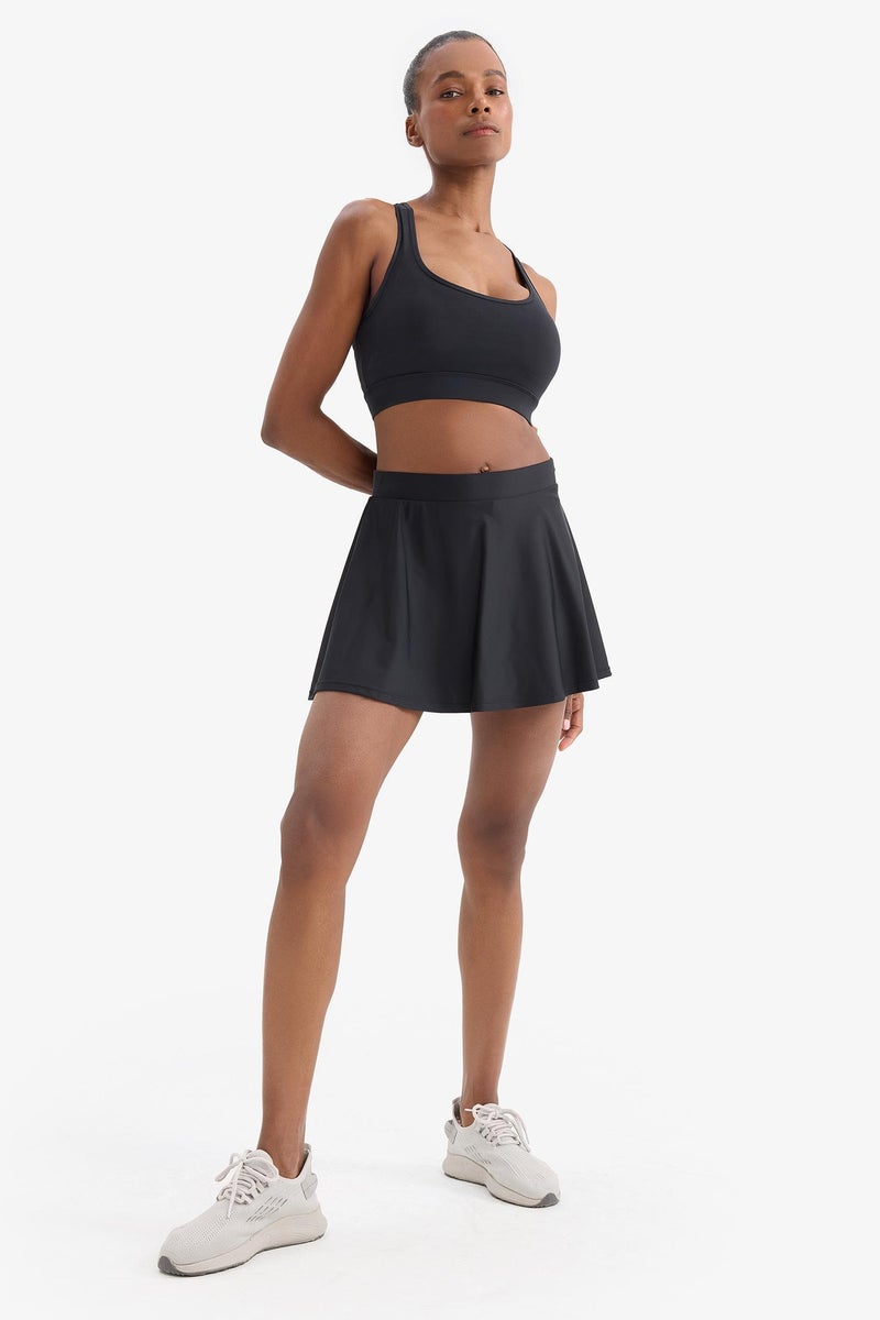 DeFacto Black Woman DeFactoFit Standard Fit Short Swim Skirt Casual - Image 1