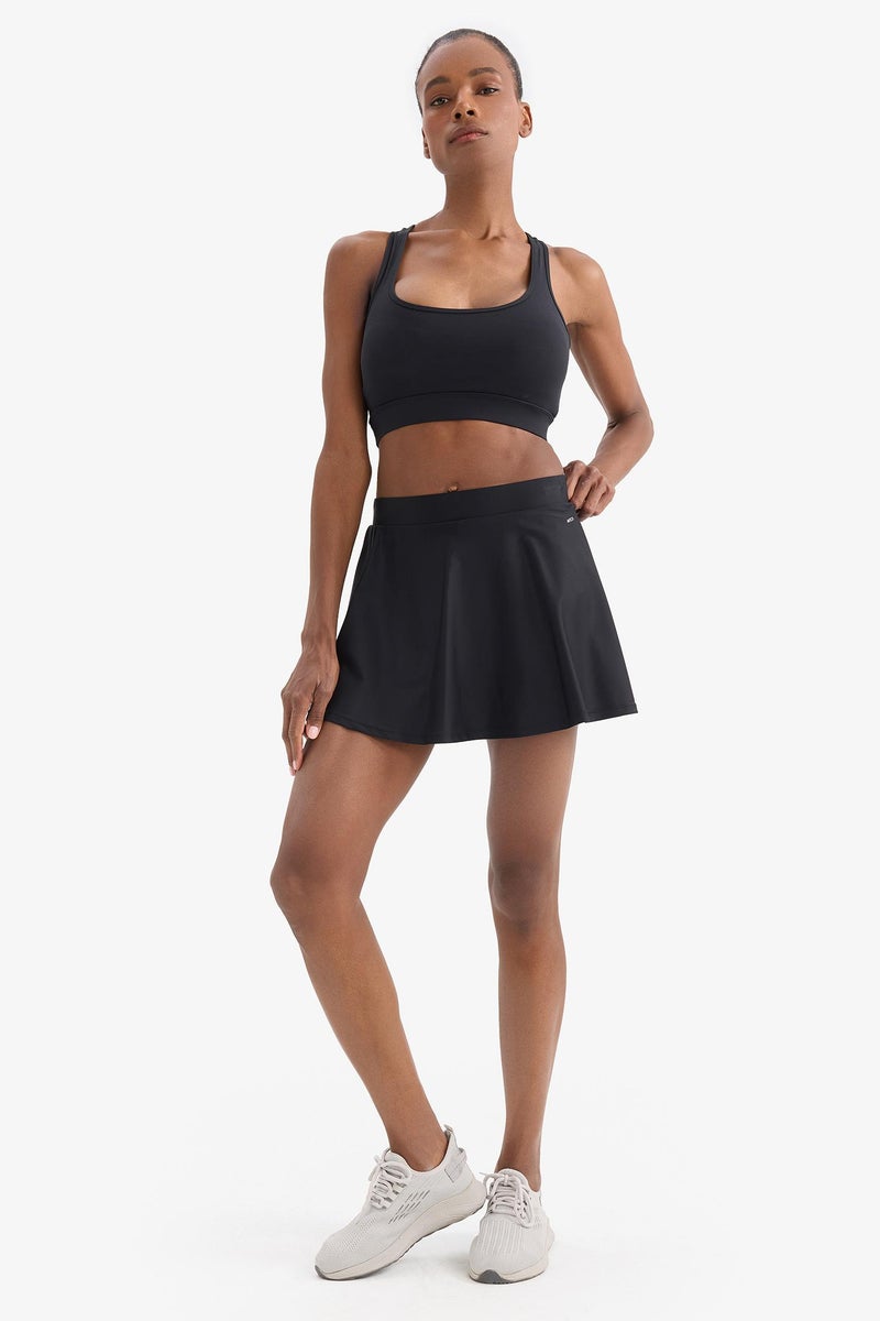 DeFacto Black Woman DeFactoFit Standard Fit Short Swim Skirt Casual - Image 3