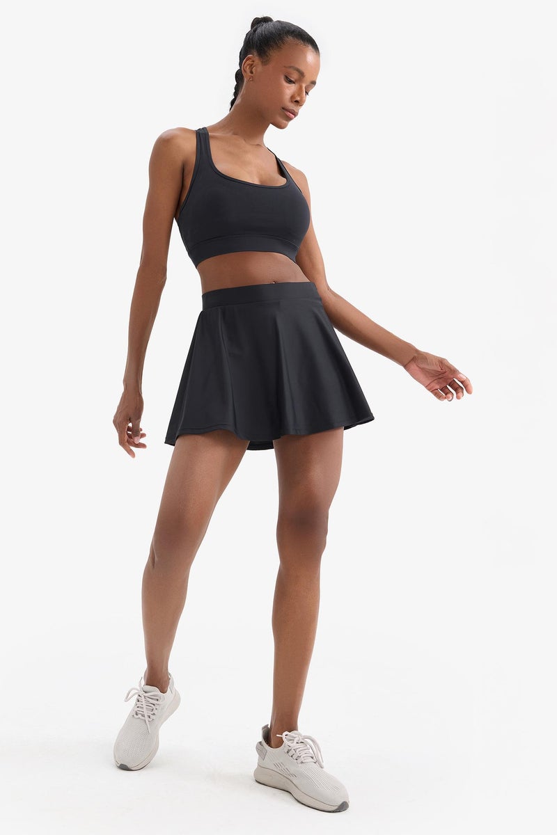 DeFacto Black Woman DeFactoFit Standard Fit Short Swim Skirt Casual - Image 2