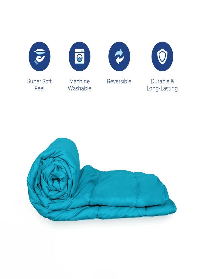 Zinnia Ultra Soft Microfibre Reversible Comforter- Single 150 X 230 Cm, Pink and Teal., 200 TC(Solid - Vibrant) - Image 5