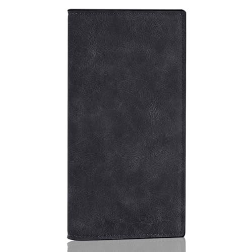 CASMONAL Premium Leather Checkbook Cover for Men and Women Checkbook Holder Wallet RFID Blocking - Image 1