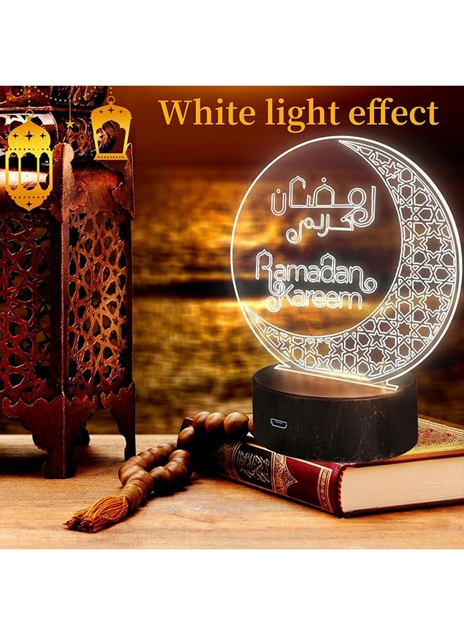Yoawllty Ramadan Decorations Lights, Ramadan LED Night Light, Ramadan Table Decor Crescent Lamp, Moon Decorations Lights Home Crafts Decor  - Image 2