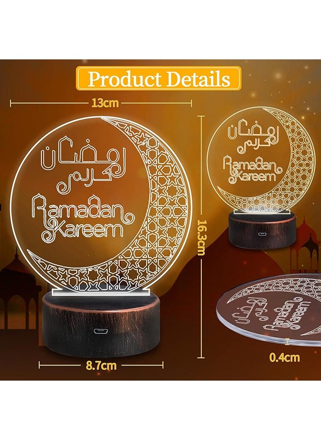 Yoawllty Ramadan Decorations Lights, Ramadan LED Night Light, Ramadan Table Decor Crescent Lamp, Moon Decorations Lights Home Crafts Decor  - Image 4