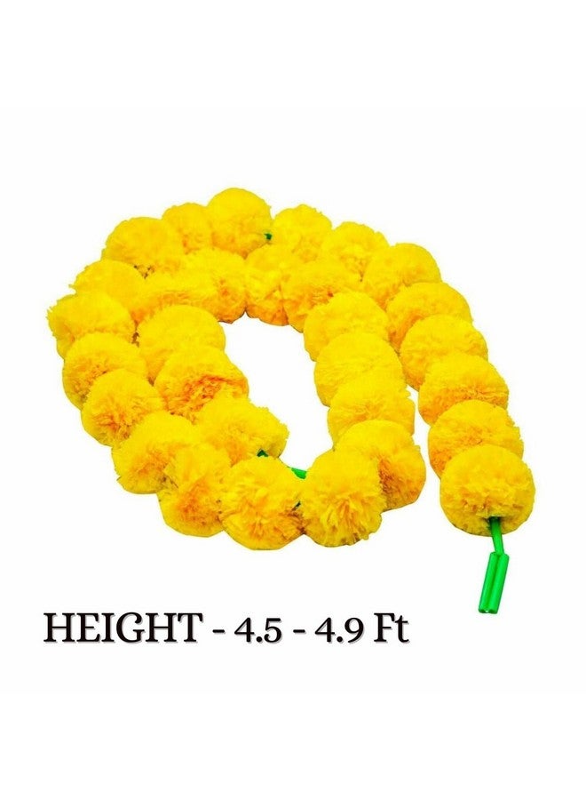 DRYPHON Artificial Flowers for Decoration, Marigold Garlands Decoration, Diwali Decoration Items for Home Decor, Pooja Room Decorations, Ganpati Decoration Combo (Yellow, Pack of 15) - Image 2