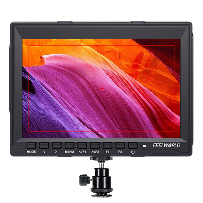 FEELWORLD FW759 شاشة ميدان لكاميرا DSLR بحجم 7 إنش HD فيديو مساعد نحيف IPS 1280x800 4K HDMI 1080p مع واقي شمس - Image 1