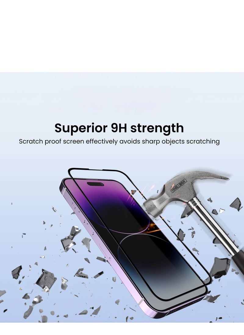 Brave Privacy Full Coverage Screen Protector for iPhone 12 Pro Max 6.7-Inch, Anti-Spy 9H Tempered Glass, Bubble-Free, HD Clear, Anti-Scratch, Anti-Break, Edge-to-Edge Protection, Case-Friendly Design, Maximum Privacy & Durability, Perfect Fit for Your iPhone 12 Pro Max (Black)  - Image 2