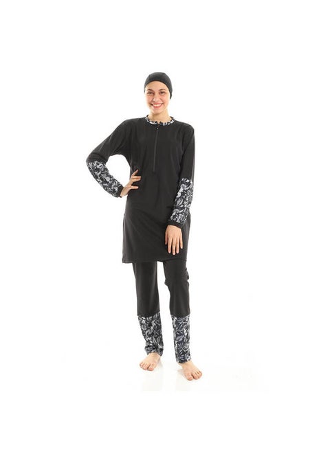 Set of 4 Solid & Floral Burkini
