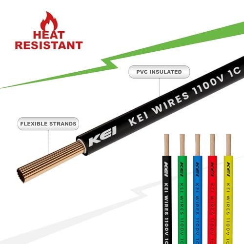 KEI CONFLAME GREEN PLUS 2.5 sqmm 1 Core Copper Heat Resistant Flame Retardant Low Smoke & Halogen - Lead Free House Wire for Domestic & Industrial Electrical Wiring (Black, 90 Meters) - Image 4