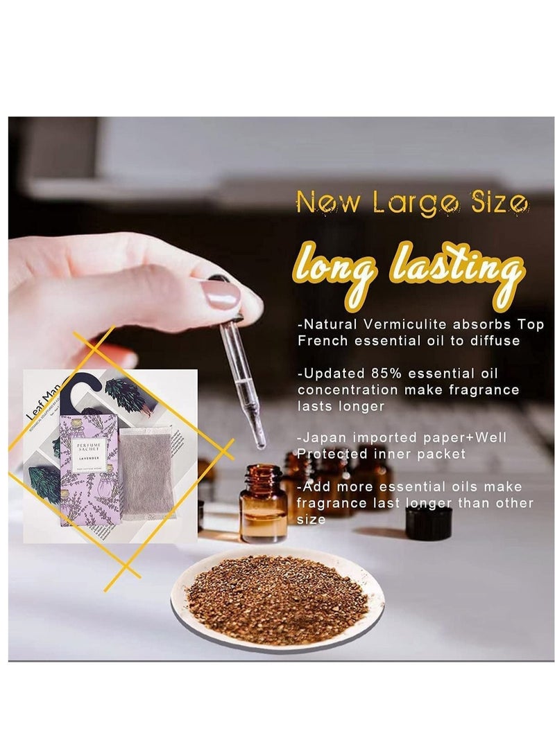 Captaintech Lavender Hanging Sachet Closet Deodorizer 1 Pack 12 Pcs Scent Sachet Drawer Freshener Closet Air Freshener Scented Deodorizer Freshener for Home Car Long Lasting Scented Sachets Smell Goods - Image 3