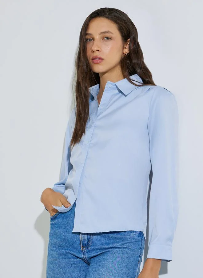ستايلي Blue Long Sleeve Regular Fit Shirt