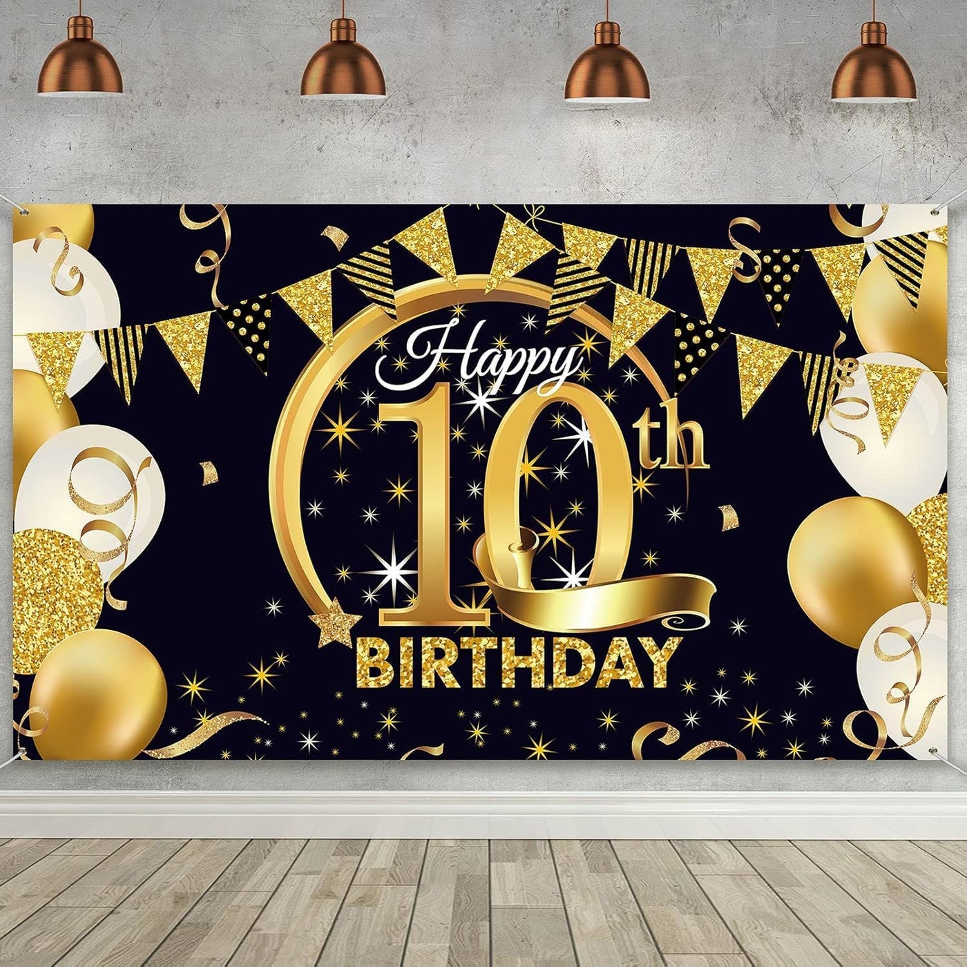 الرائد Al Raied Extra Large Birthday Party Decoration Banner - 10th Birthday Photo Booth Backdro