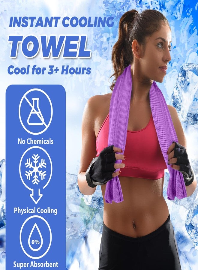 KEAFOLS Cooling Towels for Neck and Face 10 Pack, 40x12’’ Soft Breathable Sweat Towels, Microfiber Sport Towel for Yoga, Gym, Workout, Running, Golf, Travel, Cooling Neck Wrap for Hot Weather - Image 2