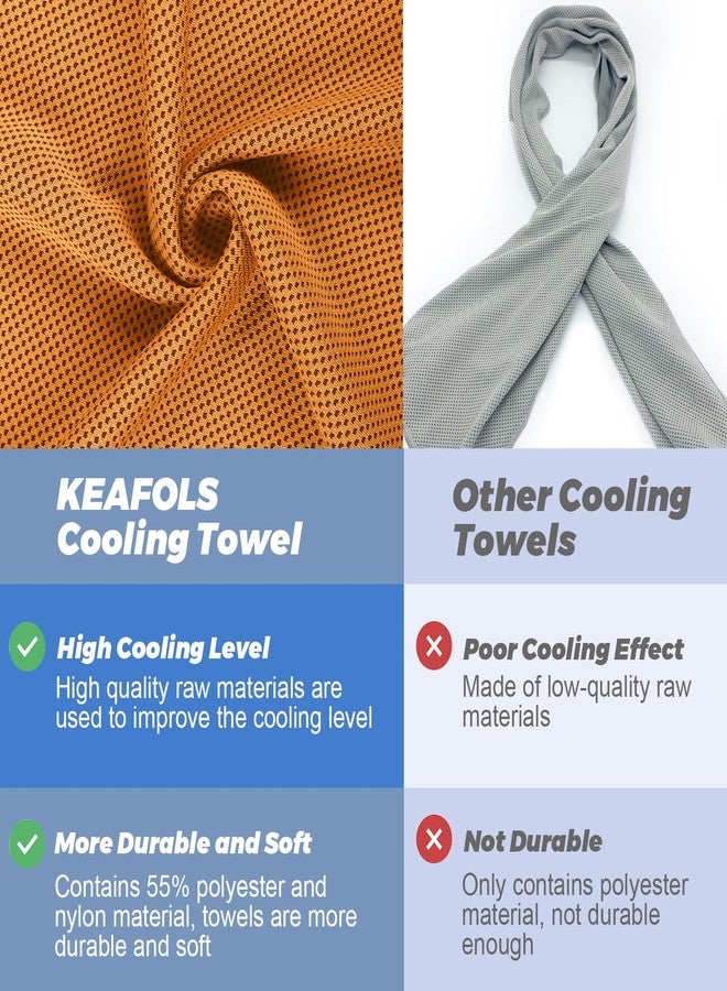 KEAFOLS Cooling Towels for Neck and Face 10 Pack, 40x12’’ Soft Breathable Sweat Towels, Microfiber Sport Towel for Yoga, Gym, Workout, Running, Golf, Travel, Cooling Neck Wrap for Hot Weather - Image 4