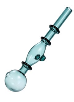 Portable Handheld Transparent Glass Pipe Holder Accessories Green 142mm