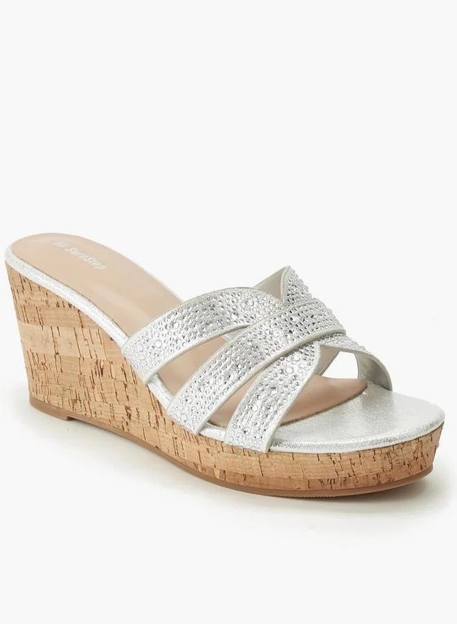 Surestep Women Embellished Wedge Heel Sandals