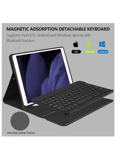 Generic New iPad 9 iPad 8 iPad 7 10.2 Inch Air 3 Pro 10.5 Keyboard Case Cute Round Key Color Keyboard Wireless Detachable BT Keyboard Cover for iPad 9th 8th 7th Air 3rd Generation Black  - Image 3