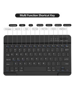 Generic New iPad 9 iPad 8 iPad 7 10.2 Inch Air 3 Pro 10.5 Keyboard Case Cute Round Key Color Keyboard Wireless Detachable BT Keyboard Cover for iPad 9th 8th 7th Air 3rd Generation Black  - Image 5