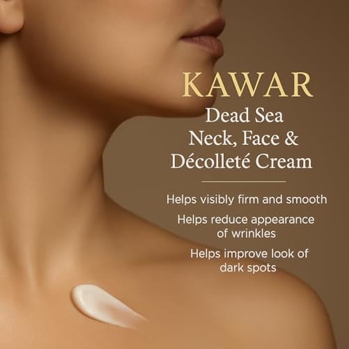 KAWAR Dead Sea Anti-Aging Extra-Firming Neck, Face and Décolleté Cream | Anti-Aging Moisturizer | Visibly Firms, Smoothes and Lifts | Minimizes Appearance Of Wrinkles | Targets Dark Spots | 1 Oz - Image 3