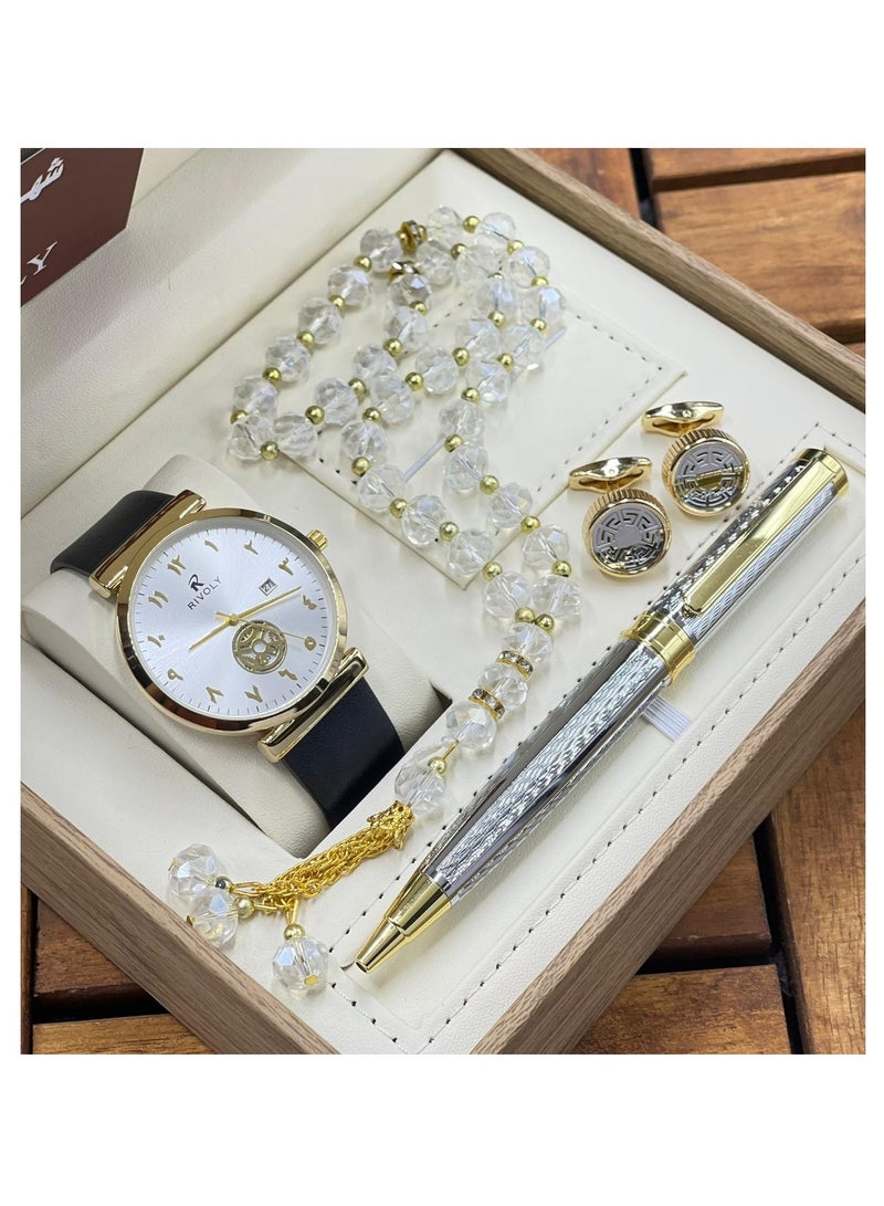 Watch A men's watch set consisting of a watch, a rosary, a cup and a pen