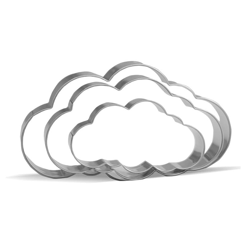 Keewah Cloud Cookie Cutter Set - 4.7”,3.9”,3” - 3 Piece - Stainless Steel - Image 5