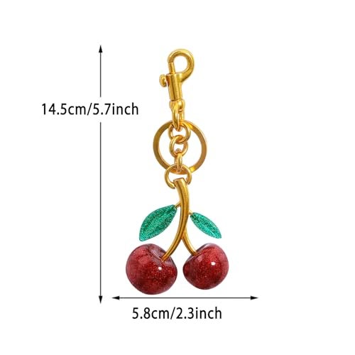 FASTFAIRY Keychain Cherry Bag Charms Purse: Key Chains Women Cute - Car keyrings leather handbags - Fashion enthusiasts - Image 3