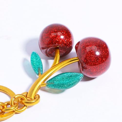 FASTFAIRY Keychain Cherry Bag Charms Purse: Key Chains Women Cute - Car keyrings leather handbags - Fashion enthusiasts - Image 2