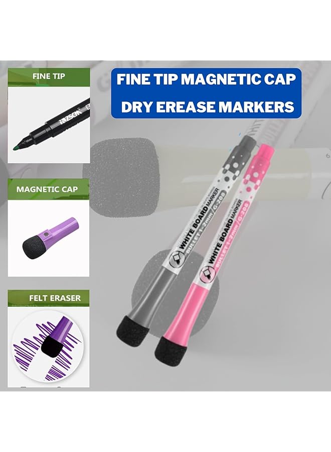erorex Magnetic Dry Erase Calendar Whiteboard Meal Weekly Planner Magnetic Fridge Vertical 16.5X12 Inch 3 Fine Tip Markers And Large Eraser With Magnets To Do List White Board  - Image 4