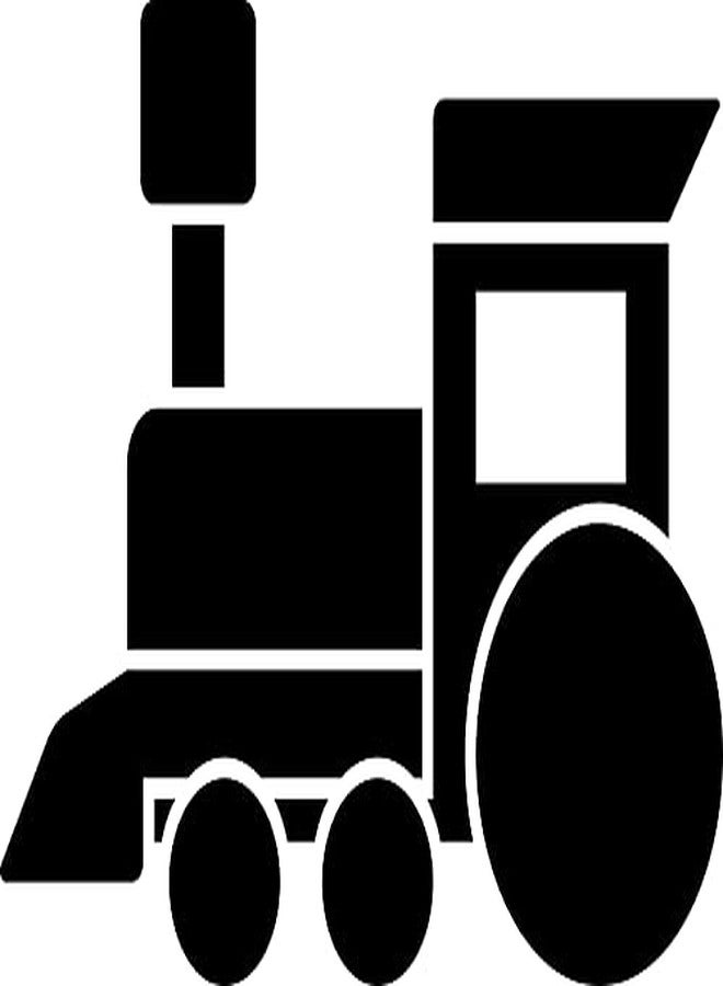 Infusion Toy Train Rubber Stamp, 2 X 2'' Wood Stamp - Image 2