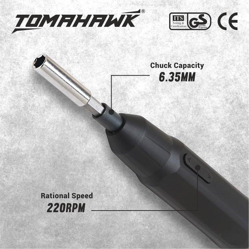 TOMAHAWK TSD36pc 36Piece Multipurpose Mini Handheld Screwdriver Set for Home36V Compact Reversible LED Indicator Electric Screwdriver for RC Laptop Phone Computer ElectronicsColor May Vary - Image 5