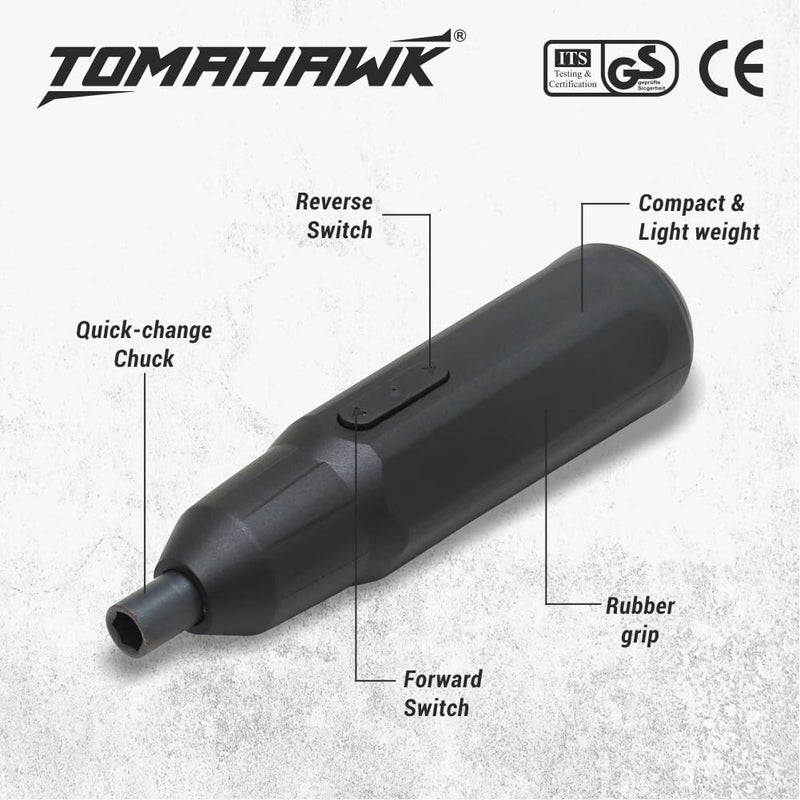 TOMAHAWK TSD36pc 36Piece Multipurpose Mini Handheld Screwdriver Set for Home36V Compact Reversible LED Indicator Electric Screwdriver for RC Laptop Phone Computer ElectronicsColor May Vary - Image 3