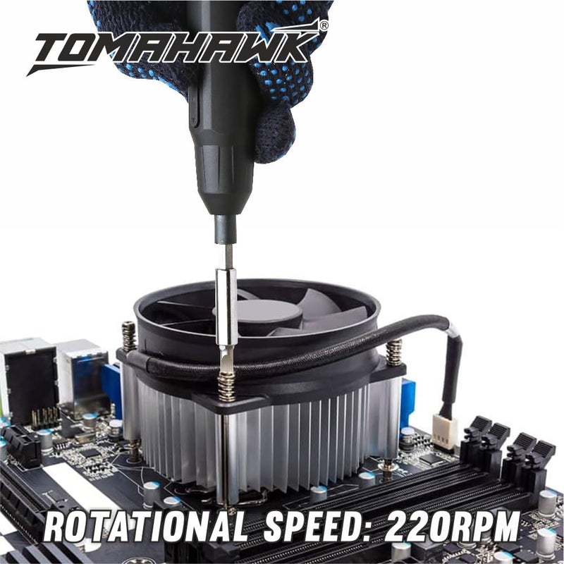 TOMAHAWK TSD36pc 36Piece Multipurpose Mini Handheld Screwdriver Set for Home36V Compact Reversible LED Indicator Electric Screwdriver for RC Laptop Phone Computer ElectronicsColor May Vary - Image 2