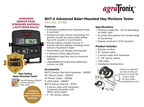 Agratronix BHT-2 Advanced Baler-Mounted Hay Moisture Tester - Image 2