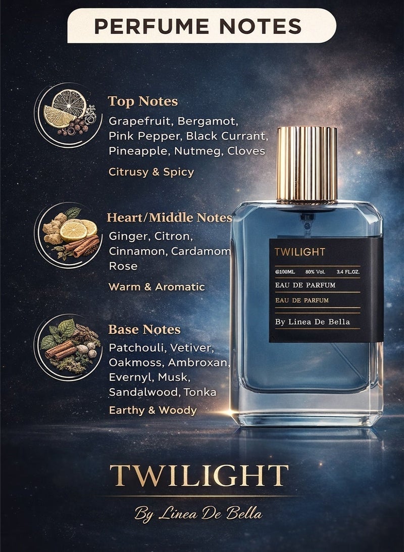 لينيا دي بيلا مجموعة ناتشر توايلايت 100 مل عطر فاخر طويل الأمد للرجال | عطر فاخر لكل مناسبة - Image 2