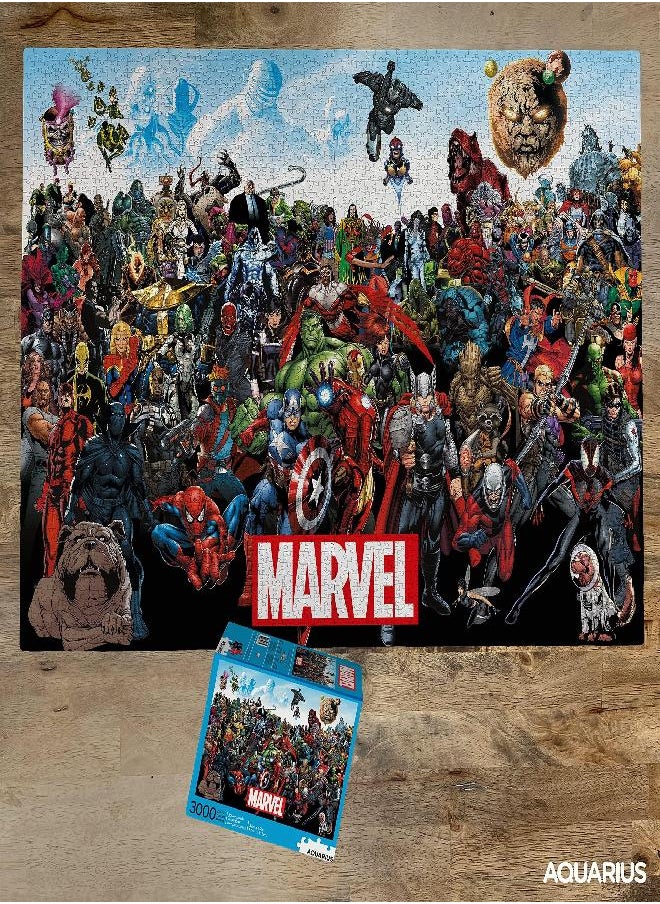 Aquarius Aquarius Marvel Puzzle Cast (3000 Piece Jigsaw Puzzle) - Officially Licensed Marvel Merchandise & Collectibles - Glare Free - Precision Fit - 32x45in  - Image 3