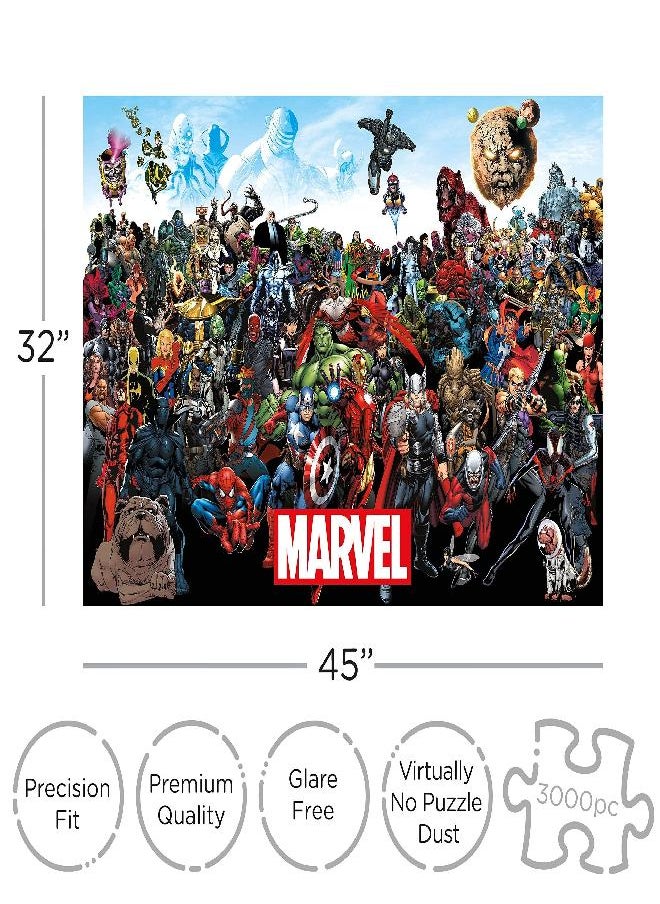Aquarius Aquarius Marvel Puzzle Cast (3000 Piece Jigsaw Puzzle) - Officially Licensed Marvel Merchandise & Collectibles - Glare Free - Precision Fit - 32x45in  - Image 2