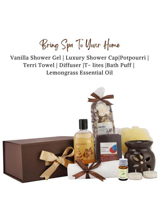 BodyHerbals Vanilla Bath And Body Care Gift Set For Women And Men| Luxury Skin Care Kit With Spa Accessories | Gift Box Hamper For Couple| 8 Pcs| Luxury Gift For Birthdays, Anniversaries, Christmas And Special Celebrations| 100 % Vegan - Image 2
