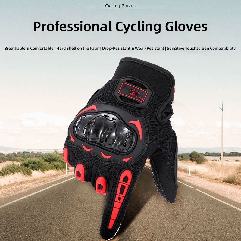 REALM TRIBE Motorcycle Gloves - Anti-Slip Full Finger Racing Gloves with Touchscreen  Compatibility - Image 2