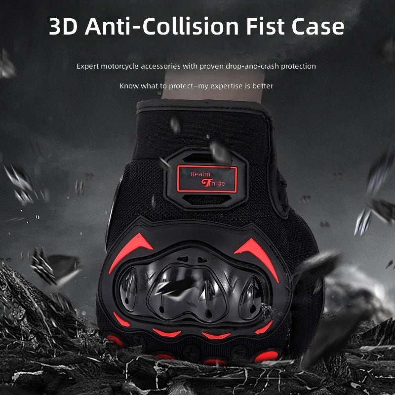 REALM TRIBE Motorcycle Gloves - Anti-Slip Full Finger Racing Gloves with Touchscreen  Compatibility - Image 5