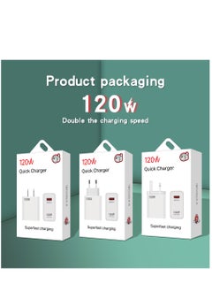 Generic 120W UK Multifunctional Super Fast Charging Adapter Mobile Phone Charger Travel Power Adapter White  - Image 5
