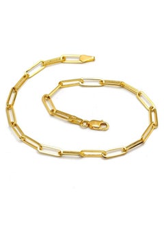 Real Gold Paper Clip Bracelet