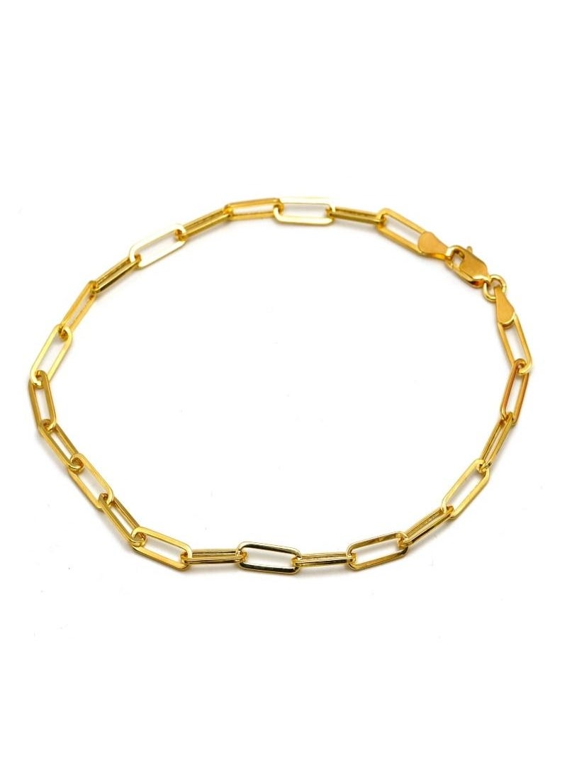 Gold Zone - Real Gold Paper Clip Bracelet - Image 1