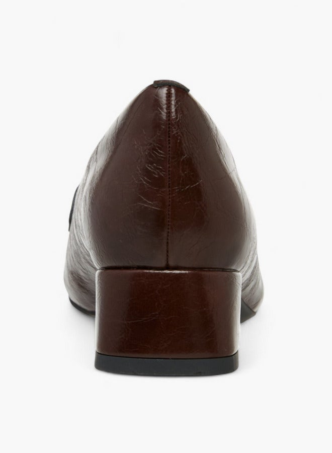 Celeste Women's Metal Accent Slip-On Loafers with Block Heels - Image 5