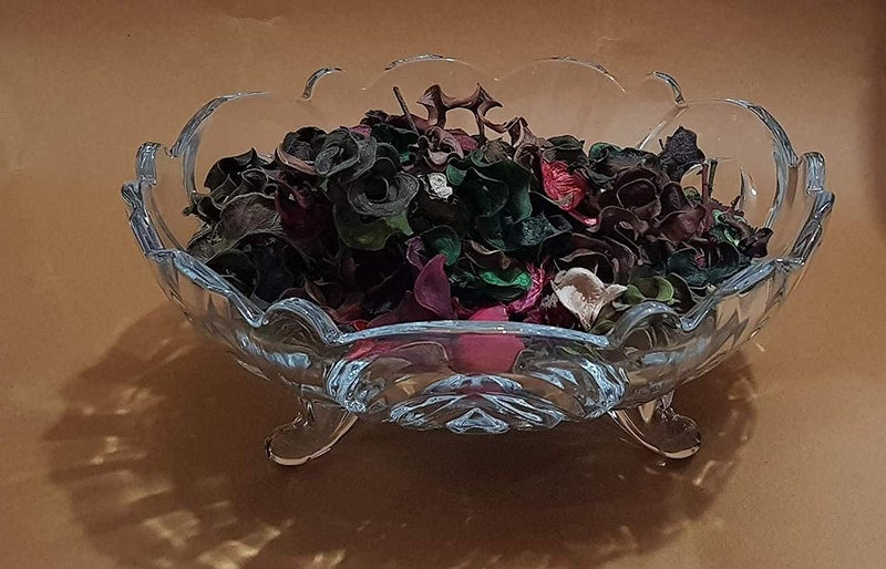 Home Stuffs Crystal Glass Serving Fruit Bowl Vegetable Bowl Table Fruit Bowl DryFruit Bowl Desert Bowl Dining Table Designer Bowl Fruit Salad Bowl 2200mlTransparent Pack of 1 - Image 5