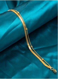 Trendy Stainless Steel Gold Plated Anklet For Women