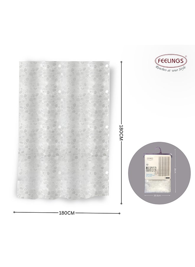Feelings Feelings Bath Shower Curtain 3D White Mosaic 180X180Cm  - Image 4